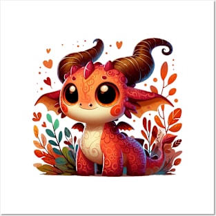 Cute Forest Dragon Posters and Art